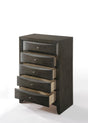 Urban Nest Ireland Elegant Design Chest in Dark Gray