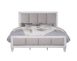 Urban Nest Katia Upholstered Bed with Plush Headboard in Gray