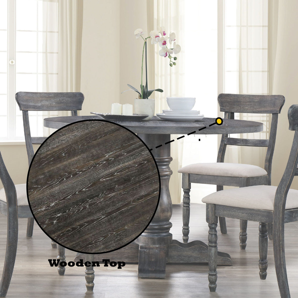 Leventis - Weathered Dining Table - Gray - Best Buy Furniture