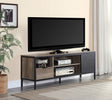Urban Nest Light Brown Rustic TV Stand with Metal Frame