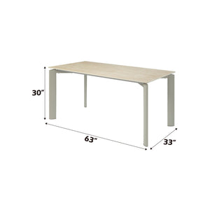Ingram - Ceramic Top Dining Table - Light Gray - Best Buy Furniture