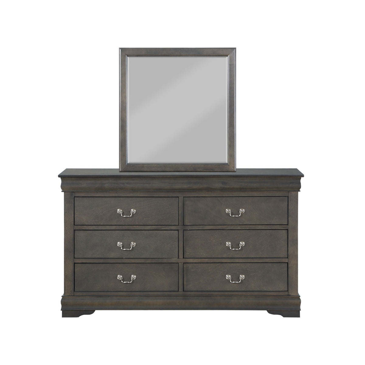 Urban Nest Louis Philippe Bedroom Mirror with Elegant Wood Frame - view 7