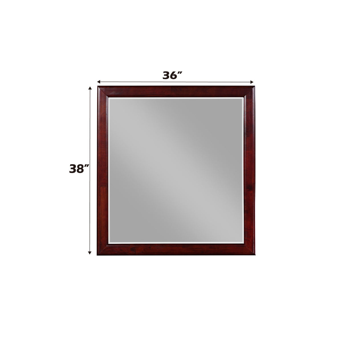 Urban Nest Louis Philippe Bedroom Mirror with Elegant Wood Frame - view 9