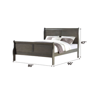 Urban Nest Louis Philippe Sleigh Bedroom Set with Sleigh Bed and Nightstand - view 7
