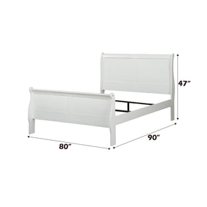 Urban Nest Louis Philippe Sleigh Style Bed with Classic Wood Construction - view 2