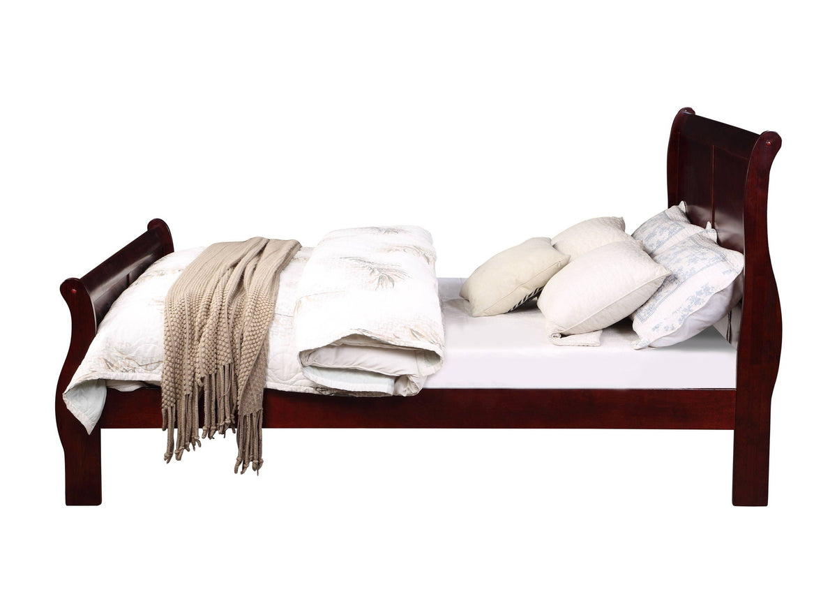 Urban Nest Louis Philippe Sleigh Style Bed with Classic Wood Construction - view 3