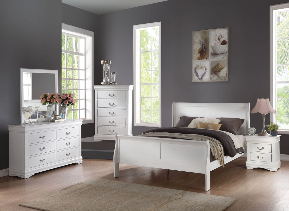 Urban Nest Louis Philippe Sleigh Style Bed with Classic Wood Construction - view 4