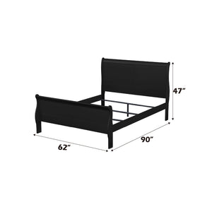 Urban Nest Louis Philippe Sleigh Style Bed with Classic Wood Construction - view 11
