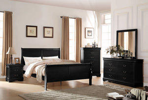 Urban Nest Louis Philippe Sleigh Style Bed with Classic Wood Construction - view 16