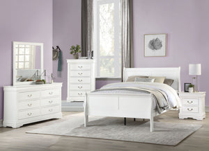 Urban Nest Louis Philippe Sleigh Style Bed with Classic Wood Construction - view 17