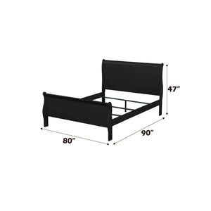 Urban Nest Louis Philippe Sleigh Style Bed with Classic Wood Construction - view 22