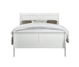 Urban Nest Louis Philippe Sleigh Style Bed with Classic Wood Construction in White