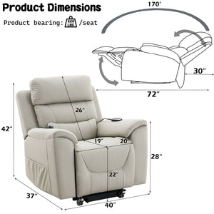 Urban Nest Marsha Power Motion Recliner with Lift - view 4
