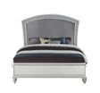 Urban Nest Maverick Panel Bed with Rhinestone Inlay in Gray
