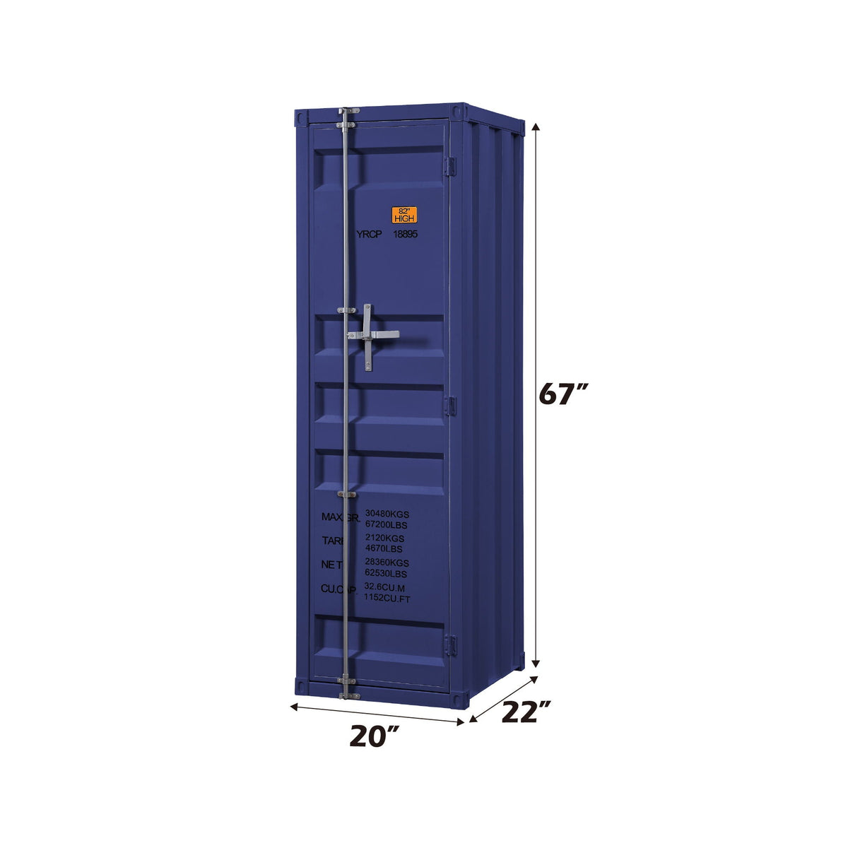 Urban Nest Metal Cargo Wardrobe with Industrial Lock