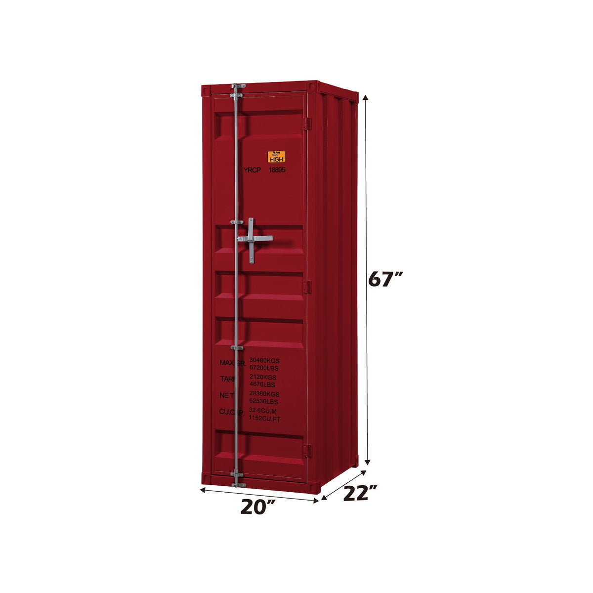 Urban Nest Metal Cargo Wardrobe with Industrial Lock - view 4