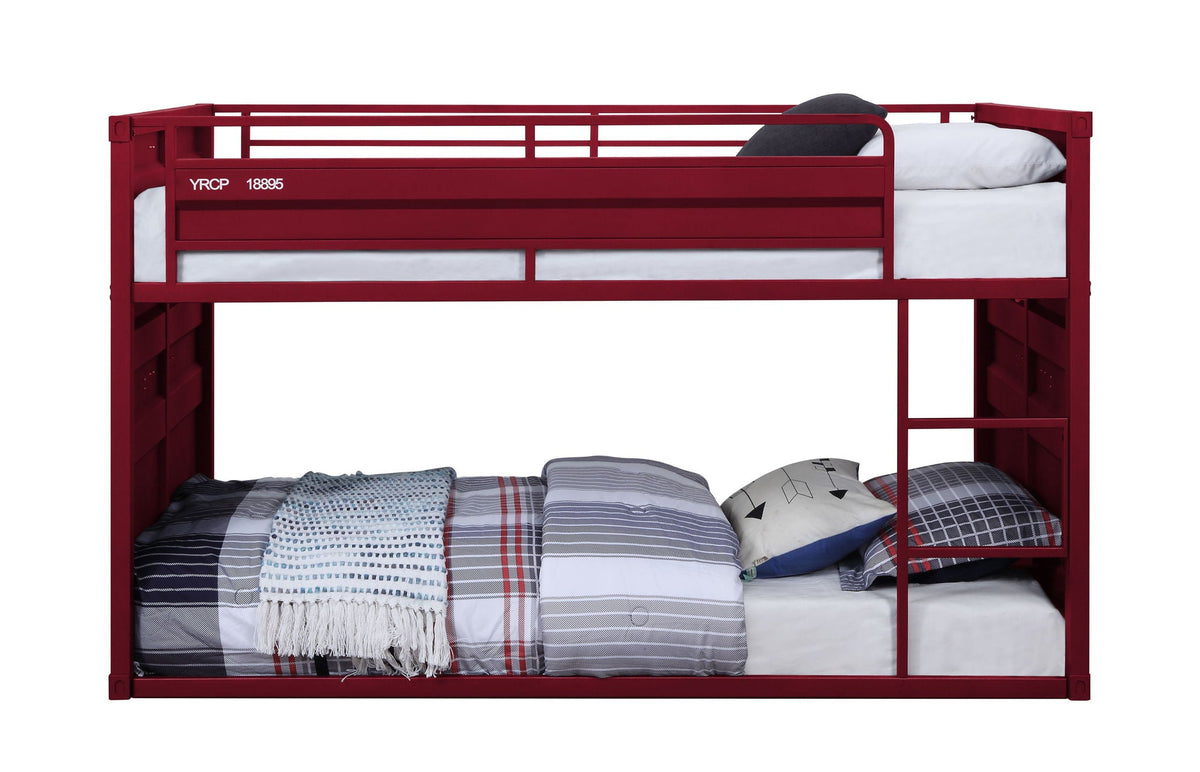 Urban Nest Metal Twin Over Twin Bunk Bed with Safety Guardrail - view 2