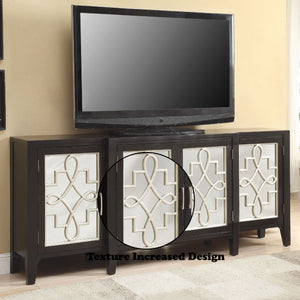 Urban Nest Mirrored Accent Console Cabinet with Solid Wood Legs - view 3