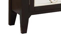 Urban Nest Mirrored Accent Console Cabinet with Solid Wood Legs - view 4