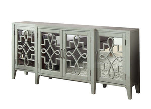 Urban Nest Mirrored Accent Console Cabinet with Solid Wood Legs - view 5