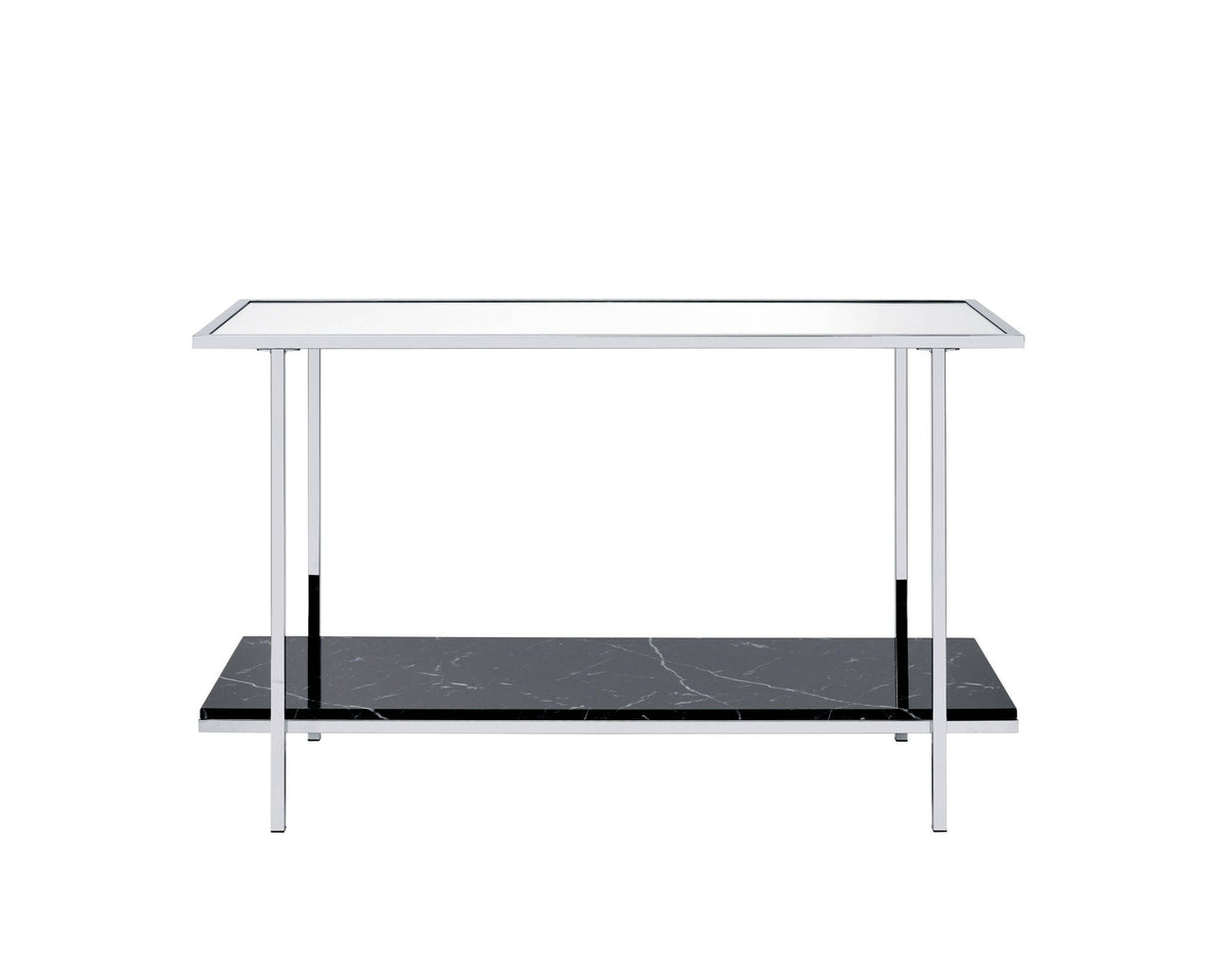 Angwin - Mirrored Faux Marble Console Table - Multi - Best Buy Furniture