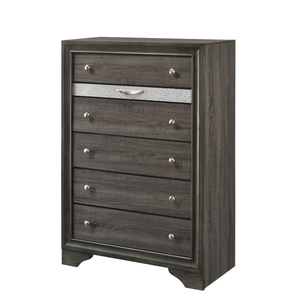 Urban Nest Naima Ample Storage Chest in Dark Gray