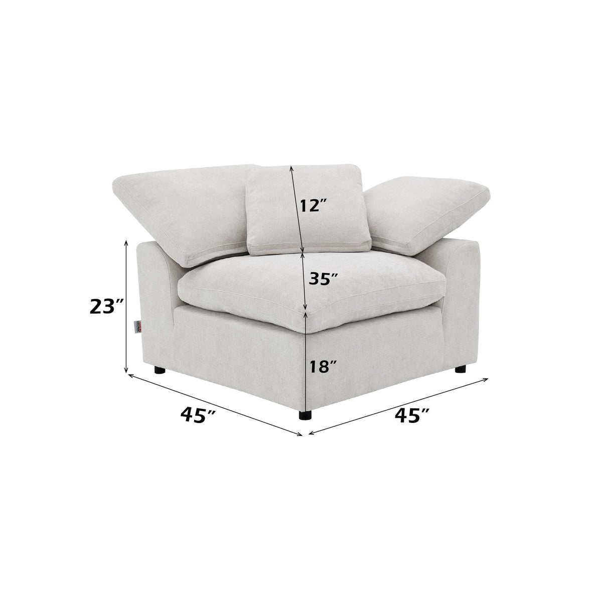Urban Nest Naveen Modular Sectional With Ottoman