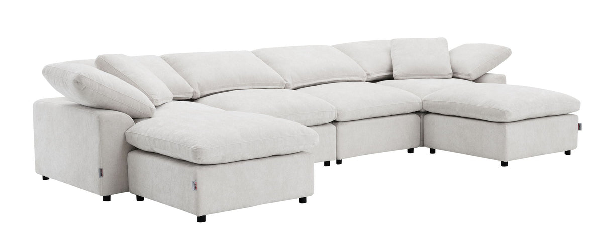 Urban Nest Naveen Modular Sectional With Ottoman in Beige - view 2