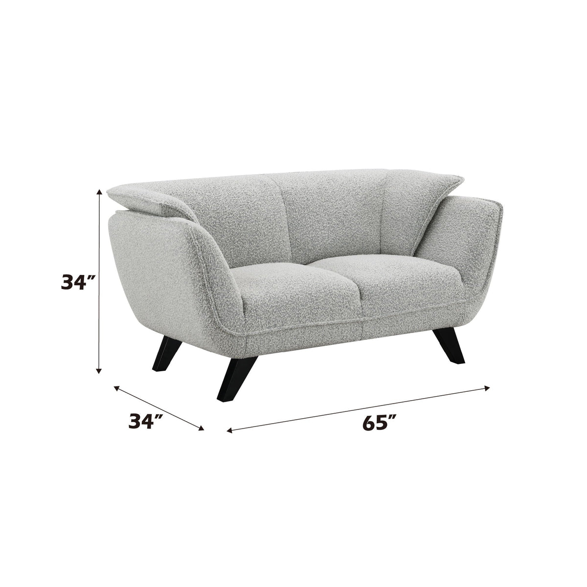 Urban Nest Nayeli Boucle Loveseat with Pocket Coil Seating - view 4