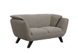 Urban Nest Nayeli Boucle Loveseat with Pocket Coil Seating in Dark Brown