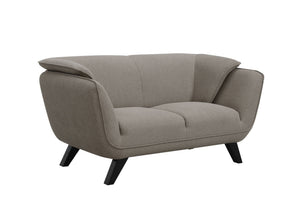 Urban Nest Nayeli Boucle Loveseat with Pocket Coil Seating in Dark Brown