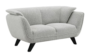 Urban Nest Nayeli Boucle Loveseat with Pocket Coil Seating in Gray