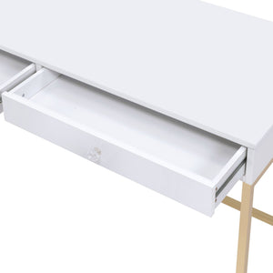 Urban Nest Ottey High Gloss Writing Desk with Metal Legs - view 5