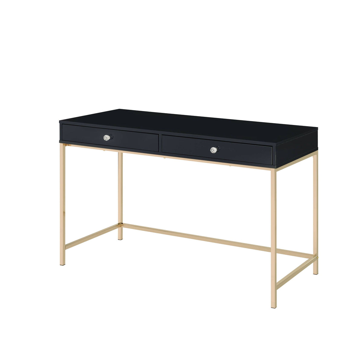 Urban Nest Ottey High Gloss Writing Desk with Metal Legs - view 6