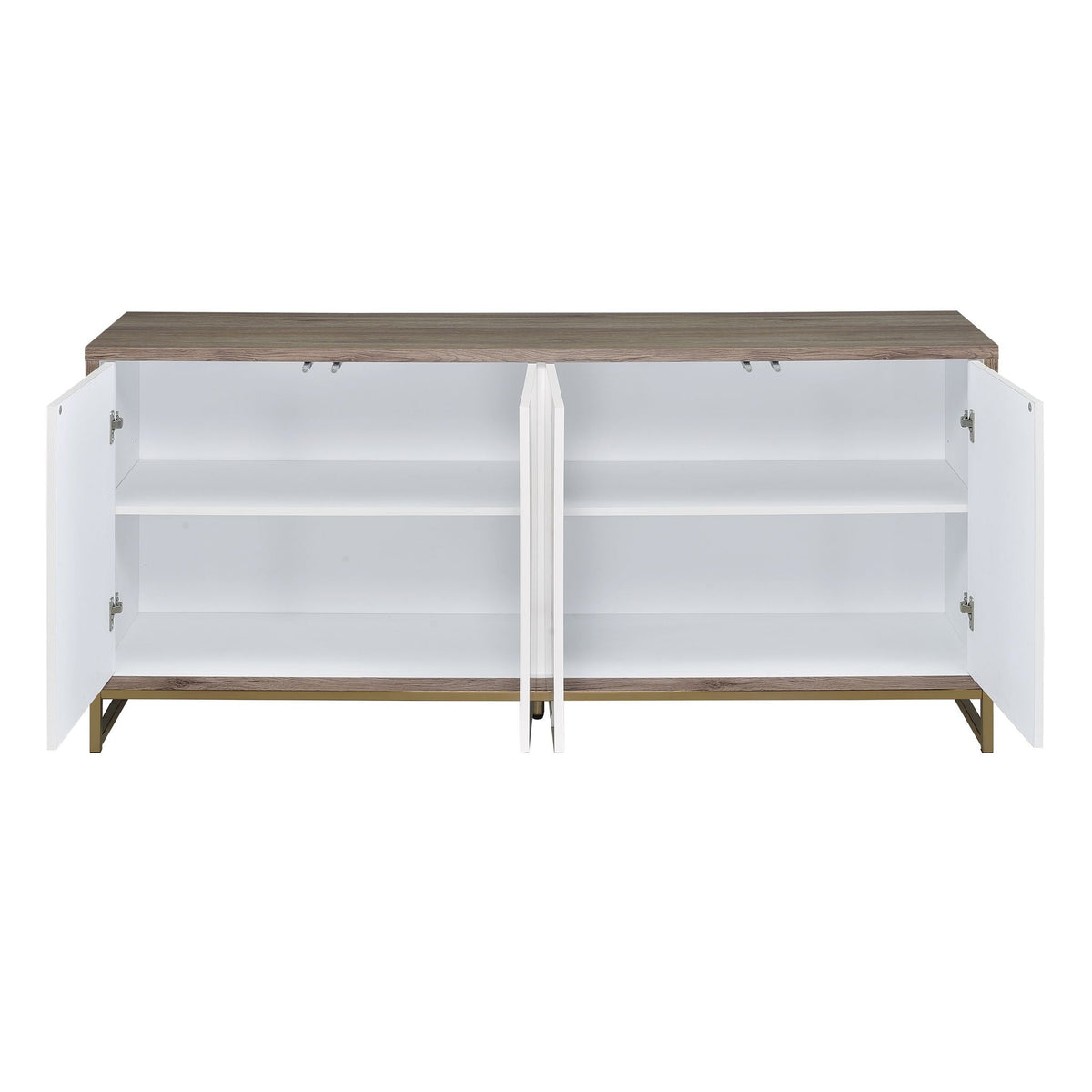 Paavan - Console Cabinet - White / ChampagneChampagne - Best Buy Furniture