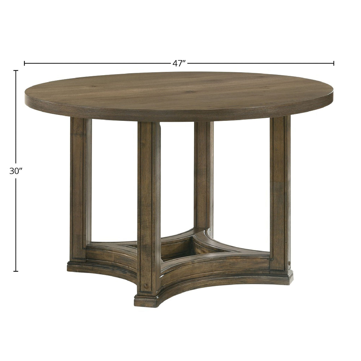 Parfield - Weathered Round Dining Table - Oak - Best Buy Furniture