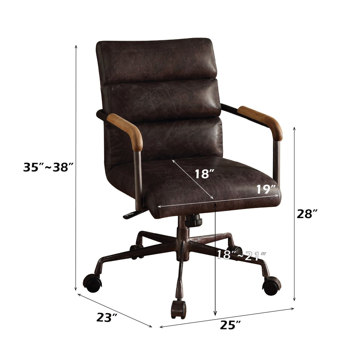 Urban Nest Retro Top Grain Office Chair with Swivel Function - view 7