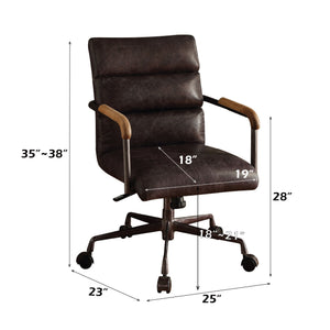 Urban Nest Retro Top Grain Office Chair with Swivel Function - view 7