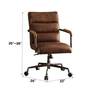 Urban Nest Retro Top Grain Office Chair with Swivel Function - view 3