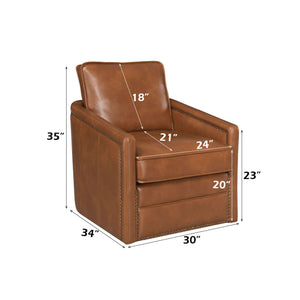 Urban Nest Swivel Chair With Glider and Pocket Coil Seating - view 5