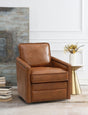 Urban Nest Swivel Chair With Glider and Pocket Coil Seating in Light Brown