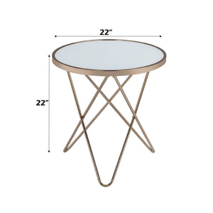 Urban Nest Valora Glass Coffee Table with Smoky Glass Top