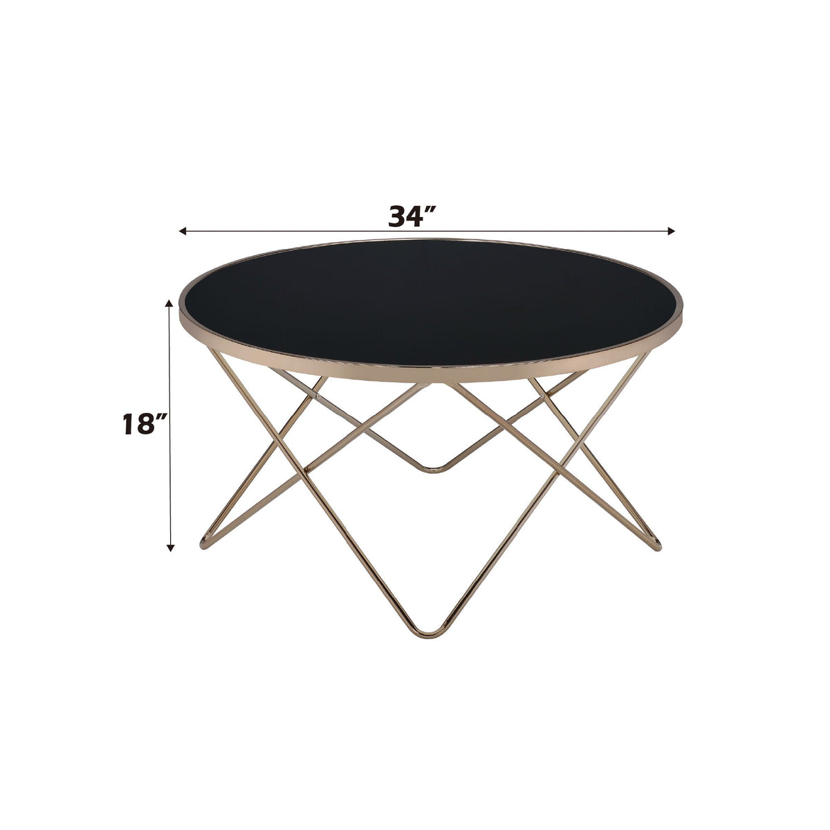 Urban Nest Valora Glass Coffee Table with Smoky Glass Top - view 2
