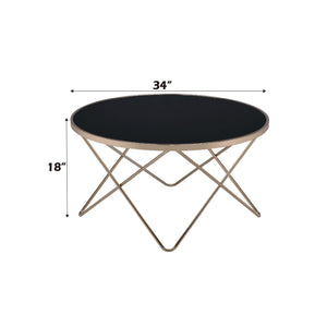 Urban Nest Valora Glass Coffee Table with Smoky Glass Top - view 2