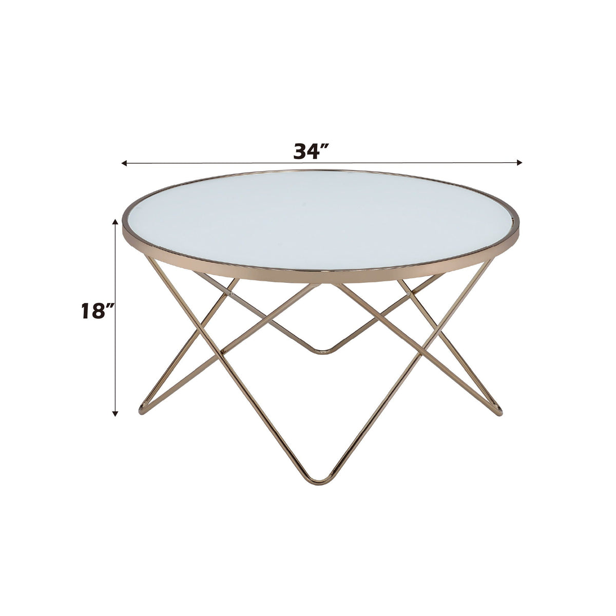 Urban Nest Valora Glass Coffee Table with Smoky Glass Top - view 4