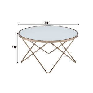Urban Nest Valora Glass Coffee Table with Smoky Glass Top - view 4