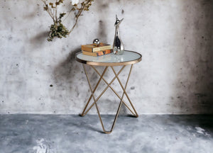 Urban Nest Valora Glass Coffee Table with Smoky Glass Top in White - view 2