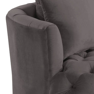 Urban Nest Velvet Swivel Accent Chair with Button Tufting - view 6
