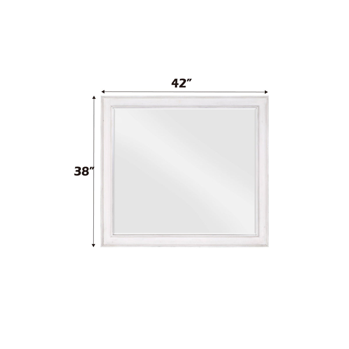 Katia - Weathered Mirror - White - Best Buy Furniture