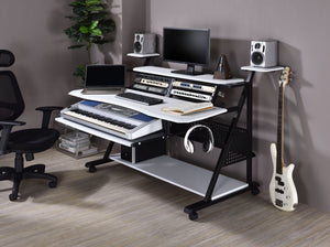 Urban Nest Willow Versatile Music Desk with Wood Construction in White